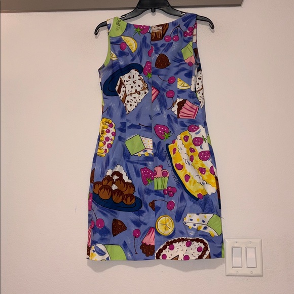 Enrico Coveri Vintage Cake/Dessert Print Dress SZ 4? VGUC - Picture 3 of 8